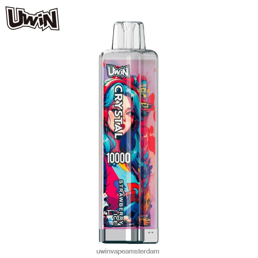 Uwin Vape Online aardbeien ijs | UWIN CRYSTAL 10000 wegwerpvape F26NFN9