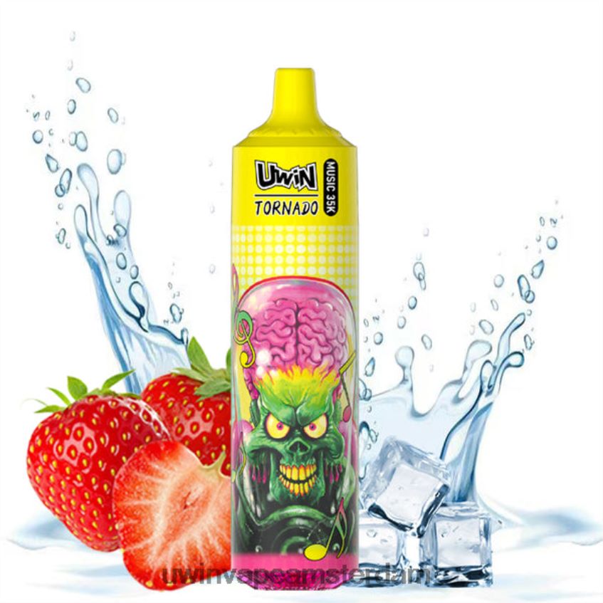 Uwin Vape Beoordeling aardbeien ijs | UWIN CRYSTAL 35k wegwerpdamp F26NFN24